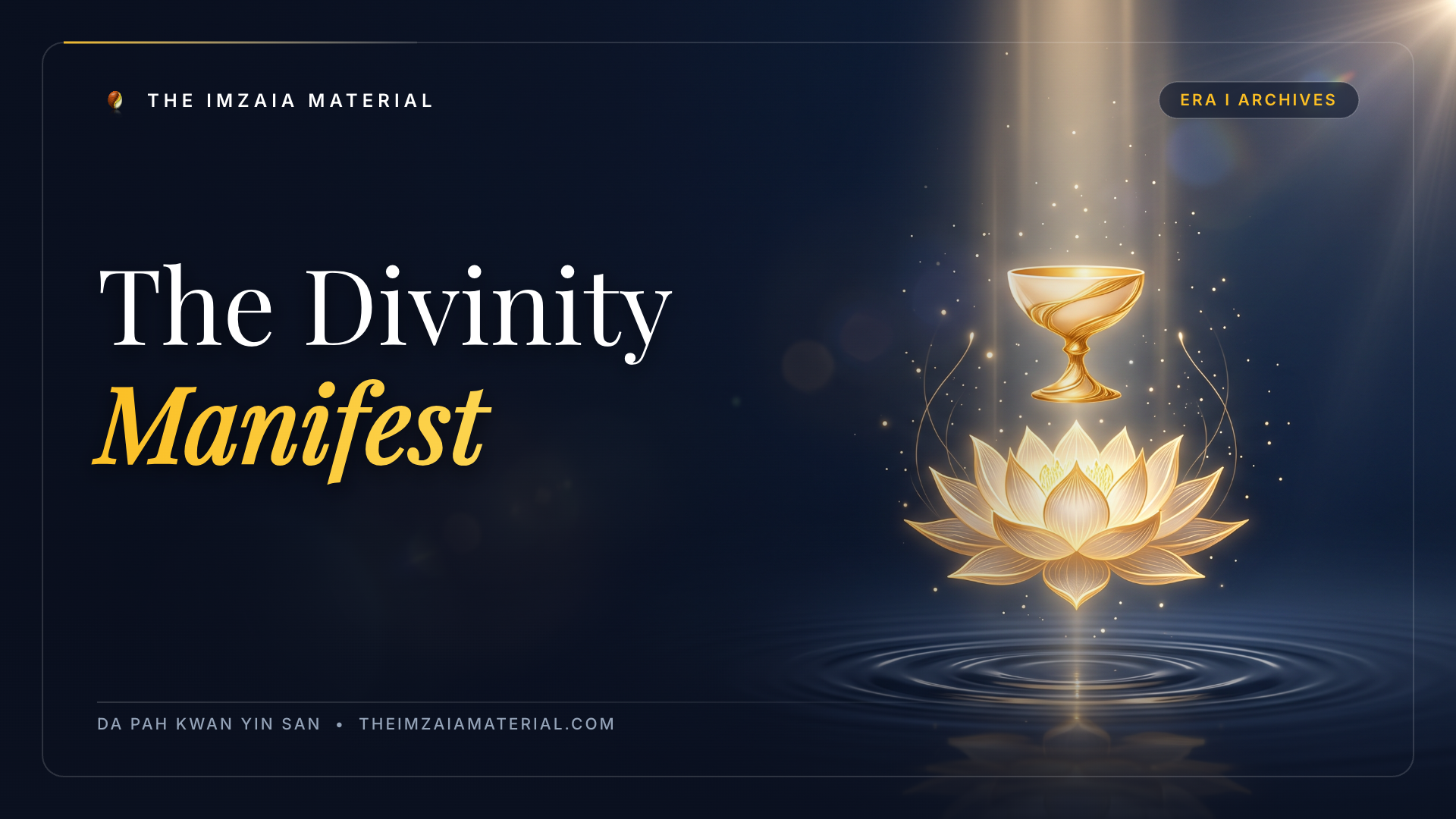 The Divinity Manifest